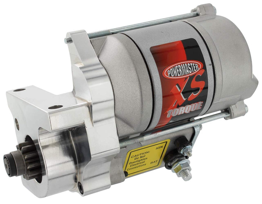 XS Torque Powermaster Starter, 4.4:1 Gear Reduction, Natural, 153 Tooth Flywheel, Straight Mount, Chevy V6 / V8, Each
