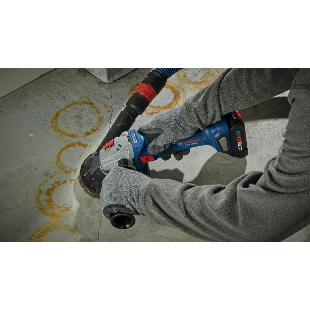 Bosch 18V GWS18V-8B15 Brushless 4-1/2 In. Angle Grinder Kit with (1) CORE18V® 4 Ah Advanced Power Battery