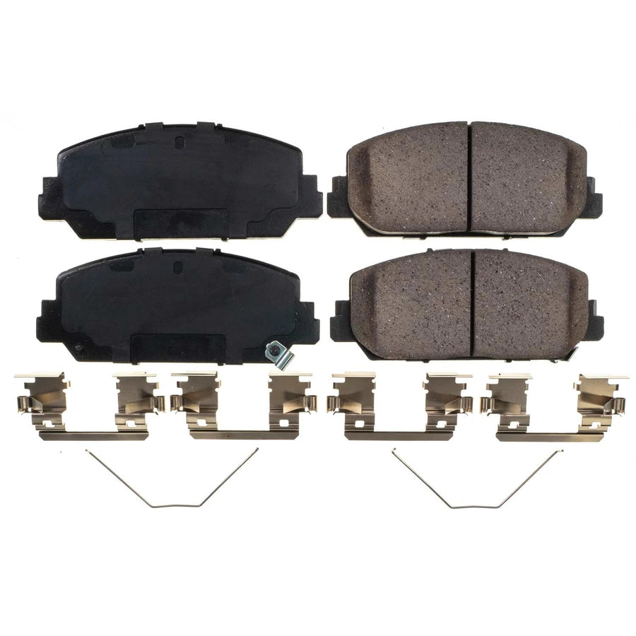 Power Stop Front Brake Kit For Acura ILX 2016-20 |Honda Accord 2016-17 |Civic 2017-20 |RDX 2014-18 |RLX 2014-20 - Ceramic Brake Pads With Installation Hardware, 17-1697