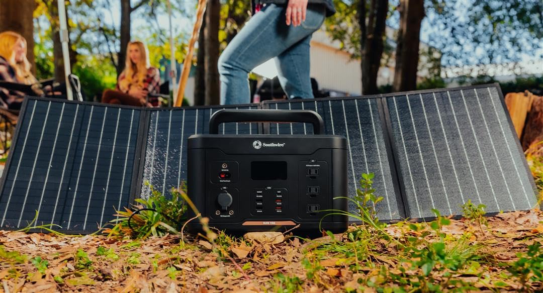 1166Wh Southwire Elite 1100 Series Backup Lithium Battery, 120V/1000W Pure Sine Wave AC Outlet, Solar Generator (Solar Panel Not Included) for Home Backup Power, Emergency Power, Camping and more