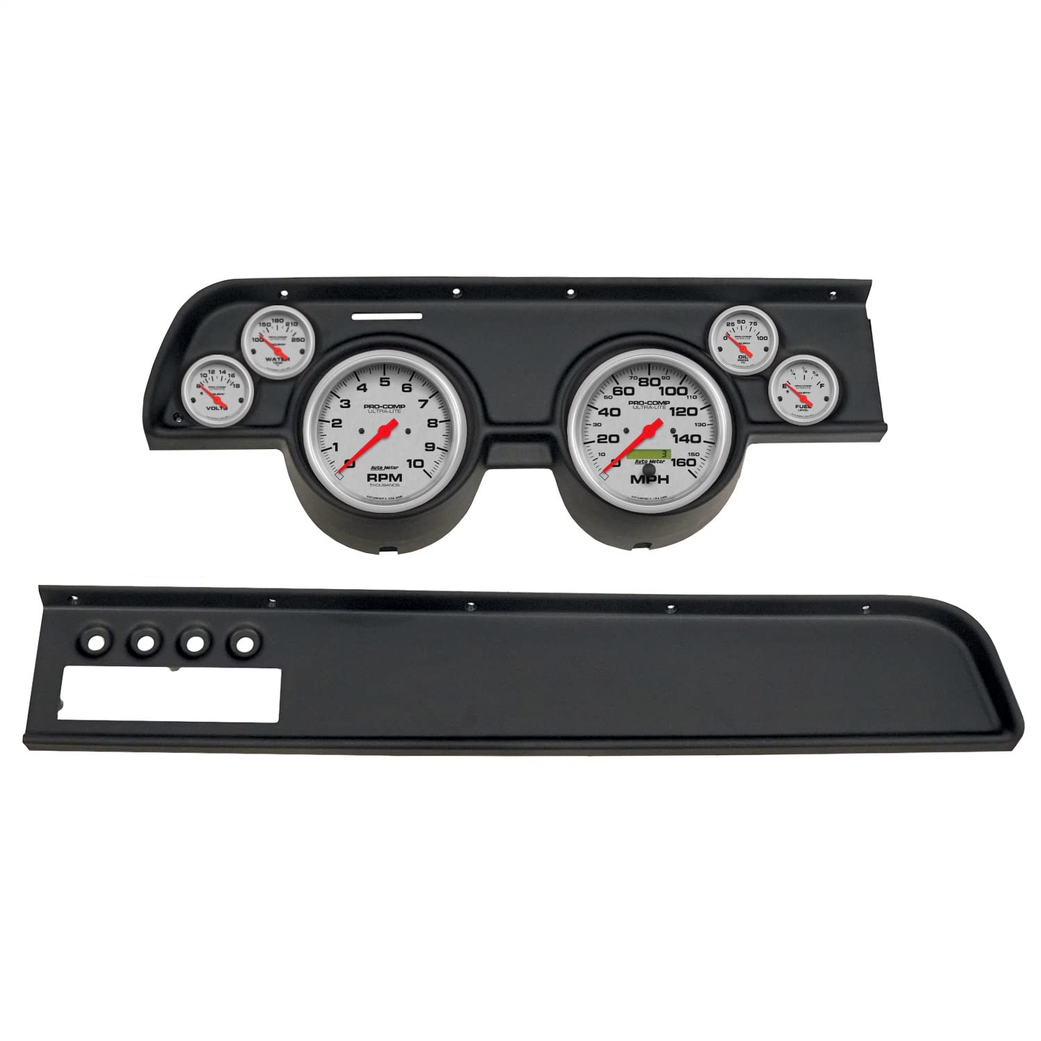 AutoMeter Dash Kit Direct Fit, (3 3/8" X2, 2 1/16" X4), MERC Cougar Ac 67-68, Ultra-Lite (2115-13)