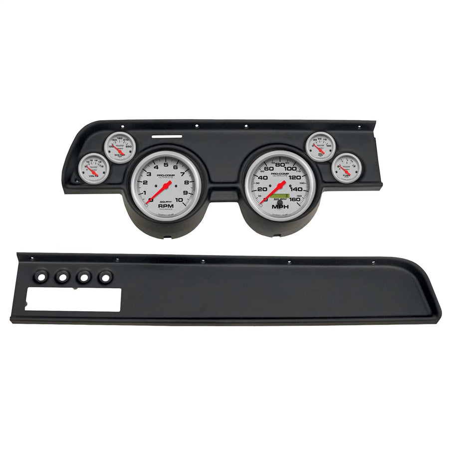 AutoMeter Dash Kit Direct Fit, (3 3/8" X2, 2 1/16" X4), MERC Cougar Ac 67-68, Ultra-Lite (2115-13)