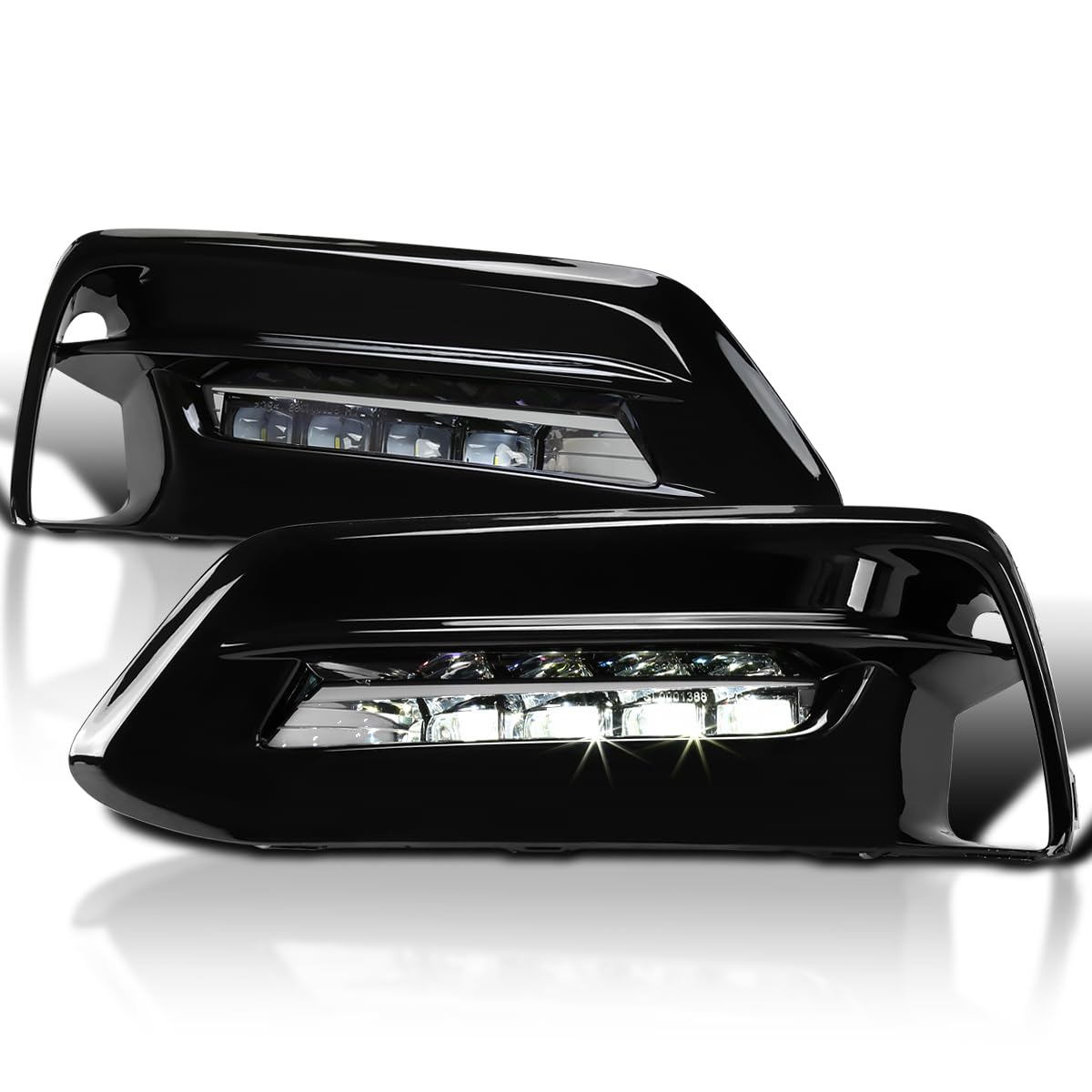 LED Driving Fog Lights + Switch SPEC-D TUNING Compatible with 2018-2020 Honda Accord Sedan 4Dr, L+R Pair Assembly