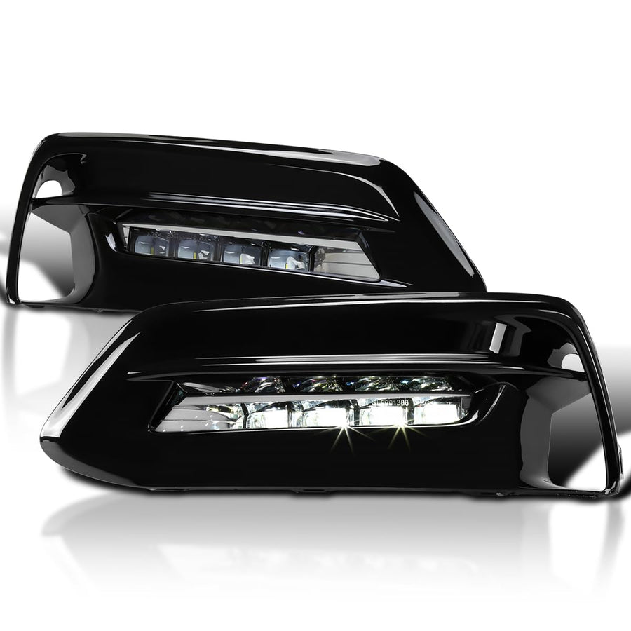 LED Driving Fog Lights + Switch SPEC-D TUNING Compatible with 2018-2020 Honda Accord Sedan 4Dr, L+R Pair Assembly