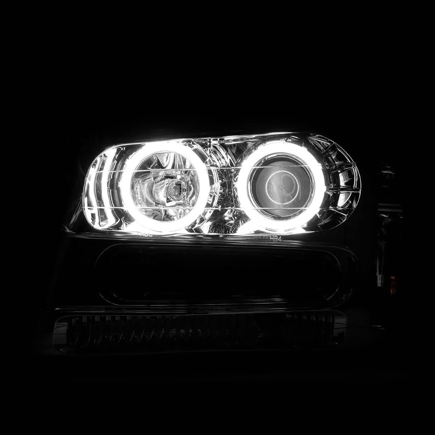 02-09 Chevrolet Trailblazer ANZO Projector Headlights w/Halo Chrome Housing (Non-LT Models)