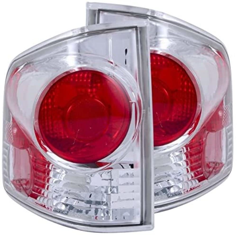 211032 ANZO USA Chrome Euro Tail Light Set-Clear Lens