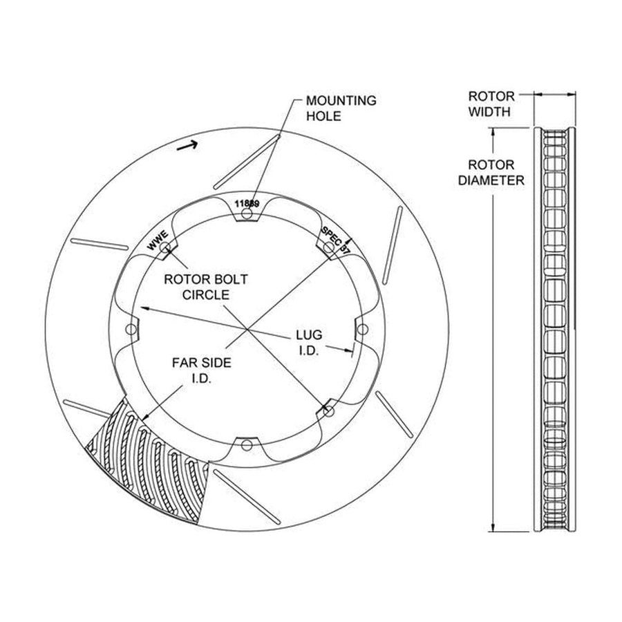 Curved Brake Rotor Wilwood 160-11839