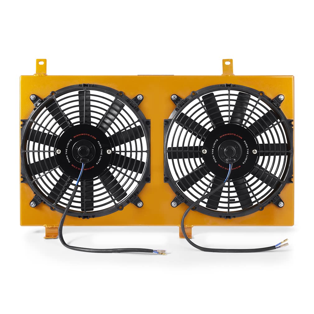 Mishimoto Aluminum Fan Shroud Kit Performance Compatible With Mazda RX-8 2004-2008, Gold