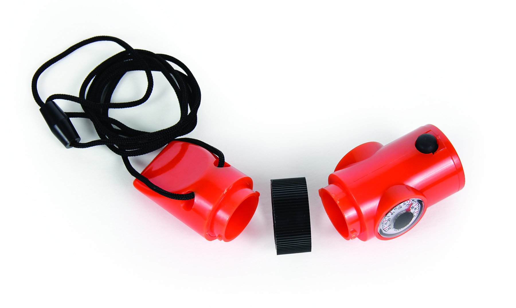 6-Function Camco Survival Whistle, Orange