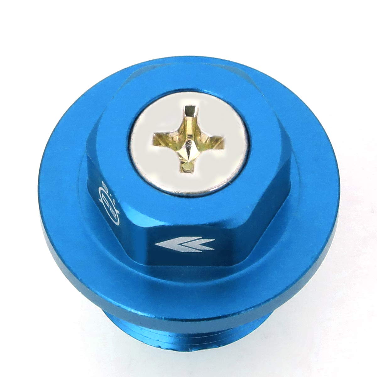 NRG Innovations Oil Drain Plug Magnetic, M20 X 1.5 Thread Size Engine Oil Drain Nut w/Washer, Blue, T-6061 Aluminum w/Stainless Steel Internal Magnet, NRG-NOP-300BL