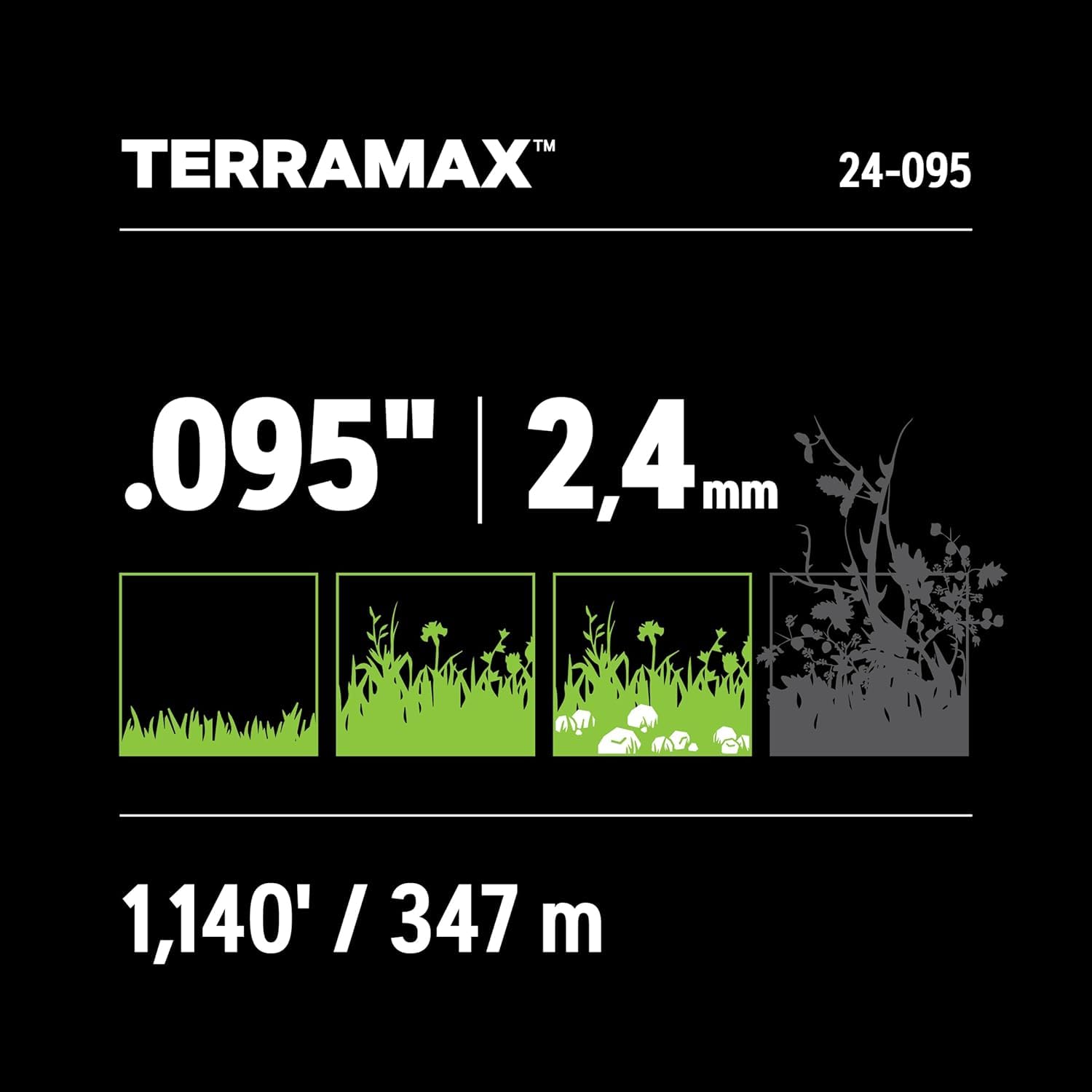 TerraMax Oregon .095" Diameter String Trimmer Line, 5lb Spool (24-095)