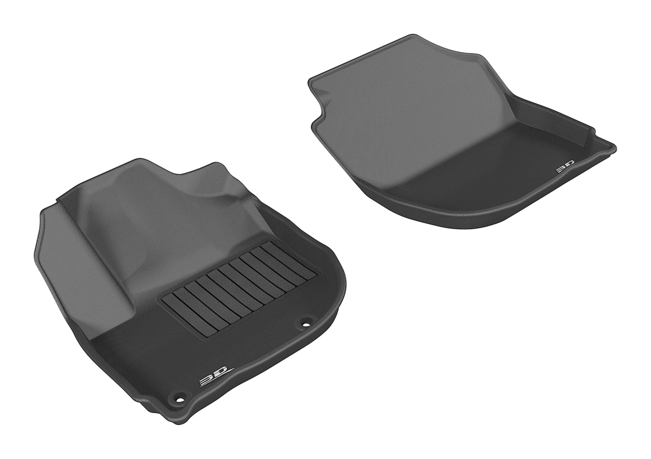 Kagu 3D MAXpider Custom Fit Floor Mat (Black) Compatible with Honda Fit 2015-2020 / HR-V 2016-2022 - Front Row