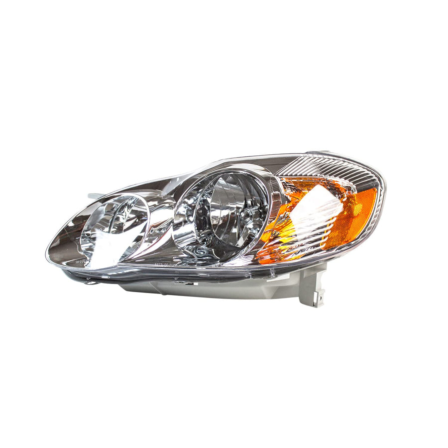 Left TYC Headlight Assembly Compatible with 2003-2004 Toyota Corolla