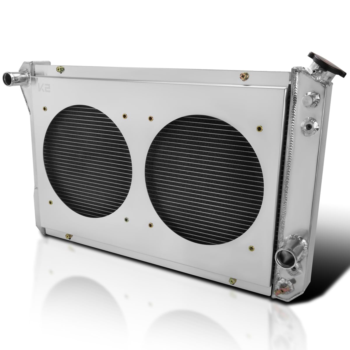 3 Row Radiator with Fan Shroud Spec-D Tuning Aluminum Compatible with 1982-1992 Chevrolet Camaro V8