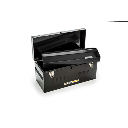 19" GEARWRENCH Steel Tote Box with Tray, Black - 83130