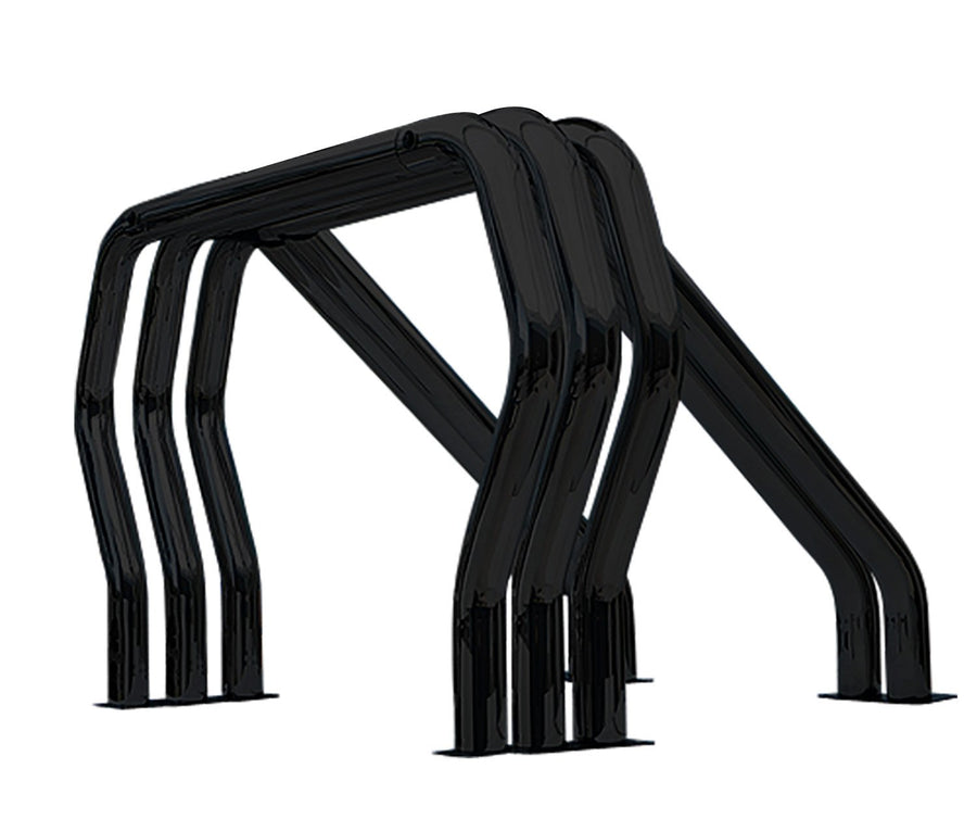 Go Rhino Complete Kit Bed Bar - Triple Bar/Double Kicker | Mild Steel, Black | 9009560TDB | Fits 1988-1998 Chevrolet/GMC C/K Series w/Short or Long Bed and Other Vehicles (See Description)