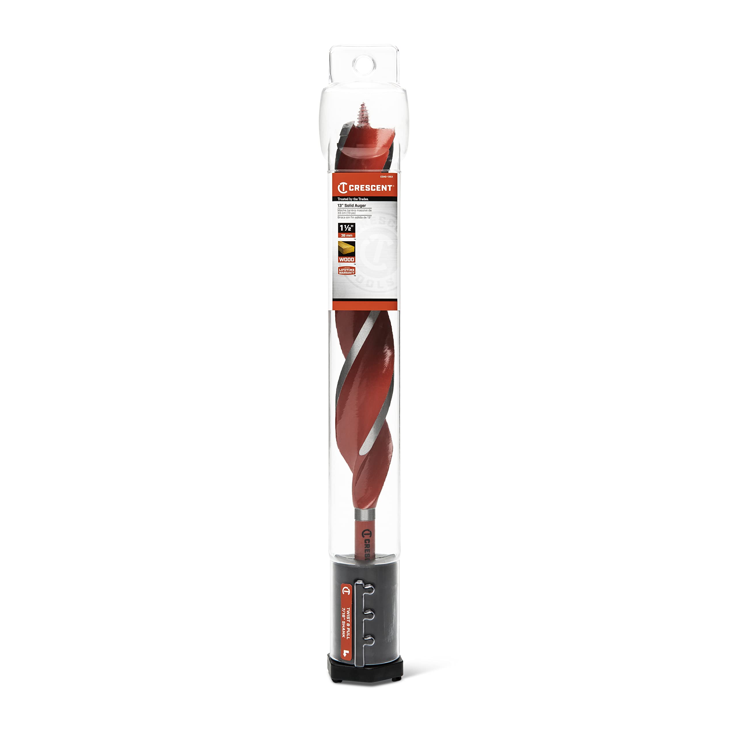 Solid Crescent Auger Drill Bit | 13" x 1-1/2" | CDAG-1353