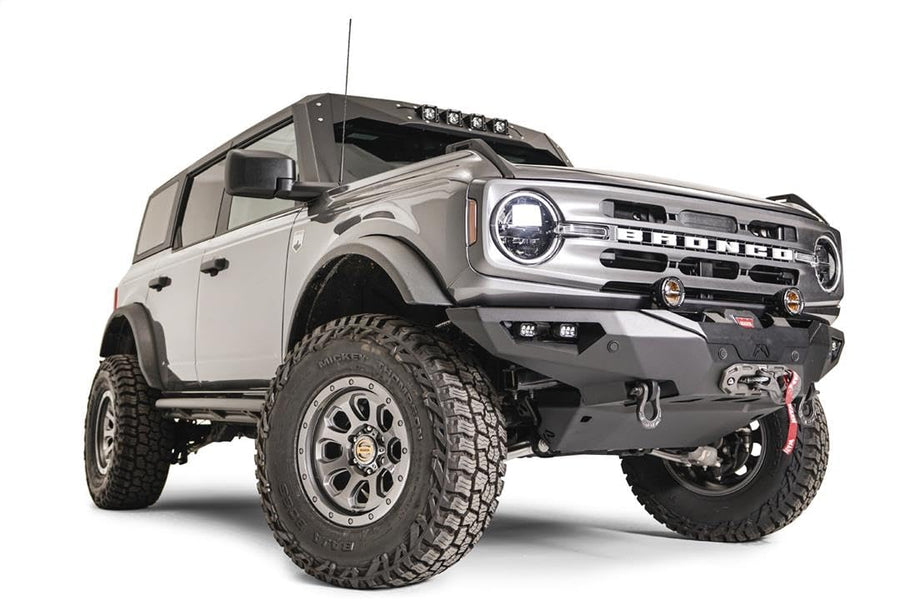 Fab Fours FB21-F5251-1 Front Winch Lifestyle Bumper fits 21-23 Ford Bronco - 2 Stage Black Powder Coated - w/No Guard