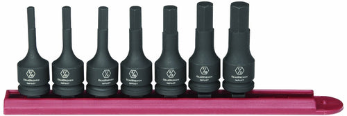 3/8" Drive 7 Piece 6 Point SAE Hex Impact Socket Set