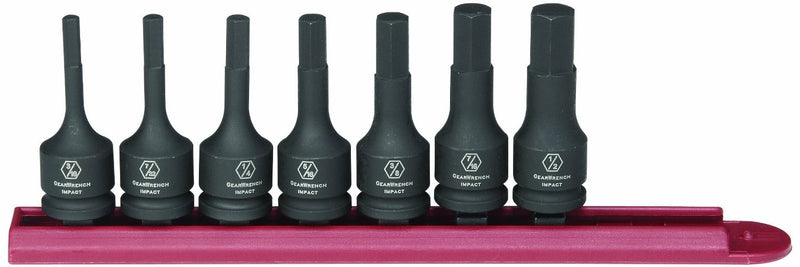 3/8" Drive 7 Piece 6 Point SAE Hex Impact Socket Set