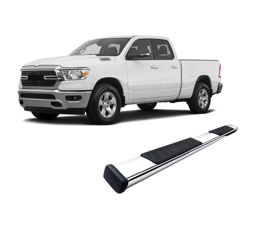 Summit Black Horse Running Boards Stainless Steel Compatible with 2019-2025 Ram 1500 Quad Cab (Excl. 19-25 Ram 1500 Classic)-SU-DO0575SS