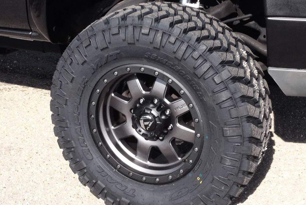 D552 Fuel Trophy Сustom Wheel - Graphite with Matte Black Bead Ring 17" x 8.5", -6 Offset, 5x114.3 Bolt Pattern, 72.6mm Hub
