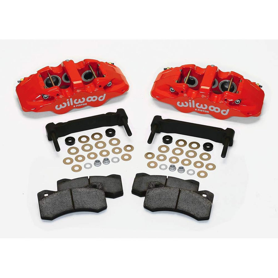Red AERO6 Front Caliper & Bracket Kit