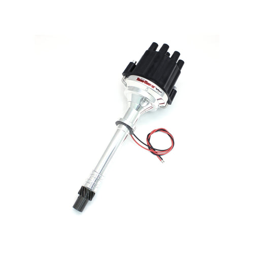 Pertronix D209800 Flame-Thrower Black Cap Marine Billet Electronic Distributor with Ignitor II Technology Plug and Play Opposite Rotation Engine for Chevrolet Small Block/Big Block
