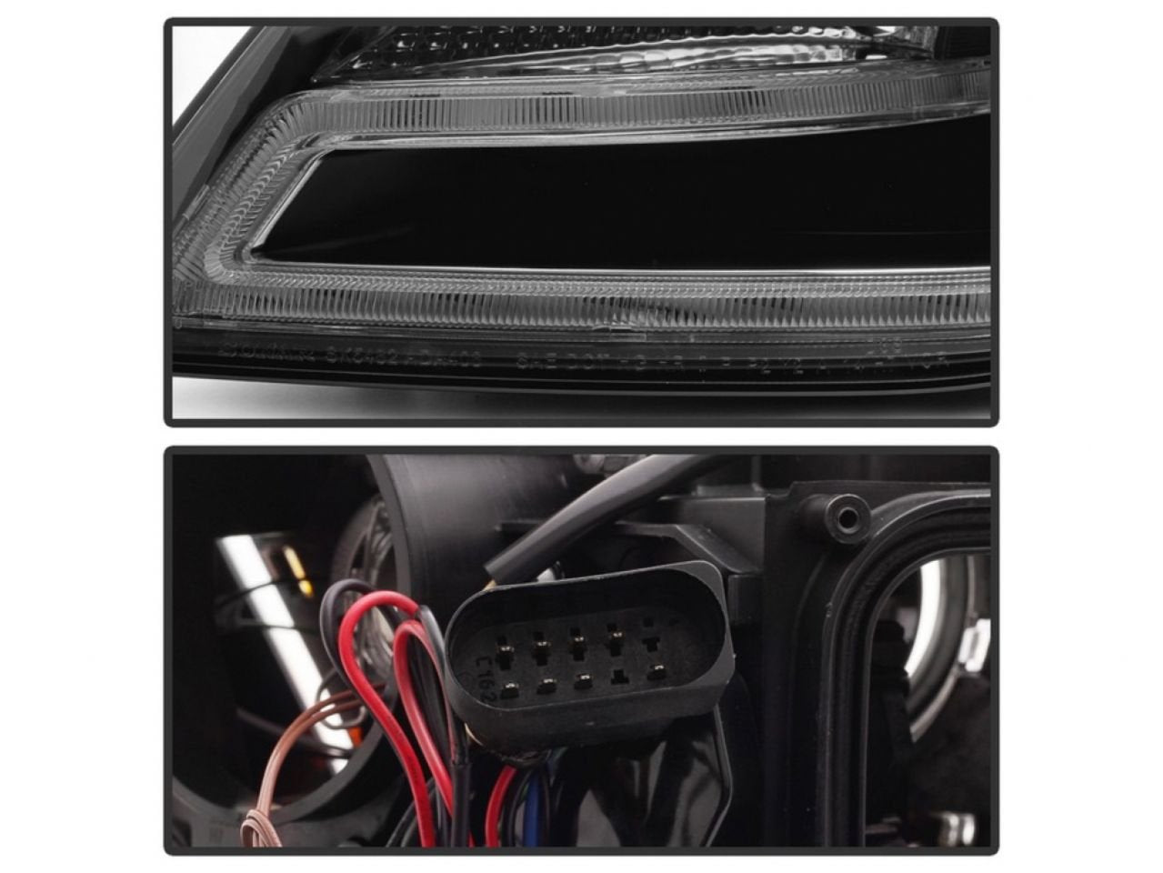 Audi A4 09-12 Spyder 5081544 Projector Headlights - Halogen Model Only (Not Compatible with Xenon/HID Model) - DRL LED - Black