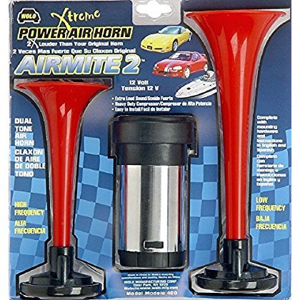 Airmite 2 Power Air Horn Wolo (400) - 12 Volt, Low and High Tone