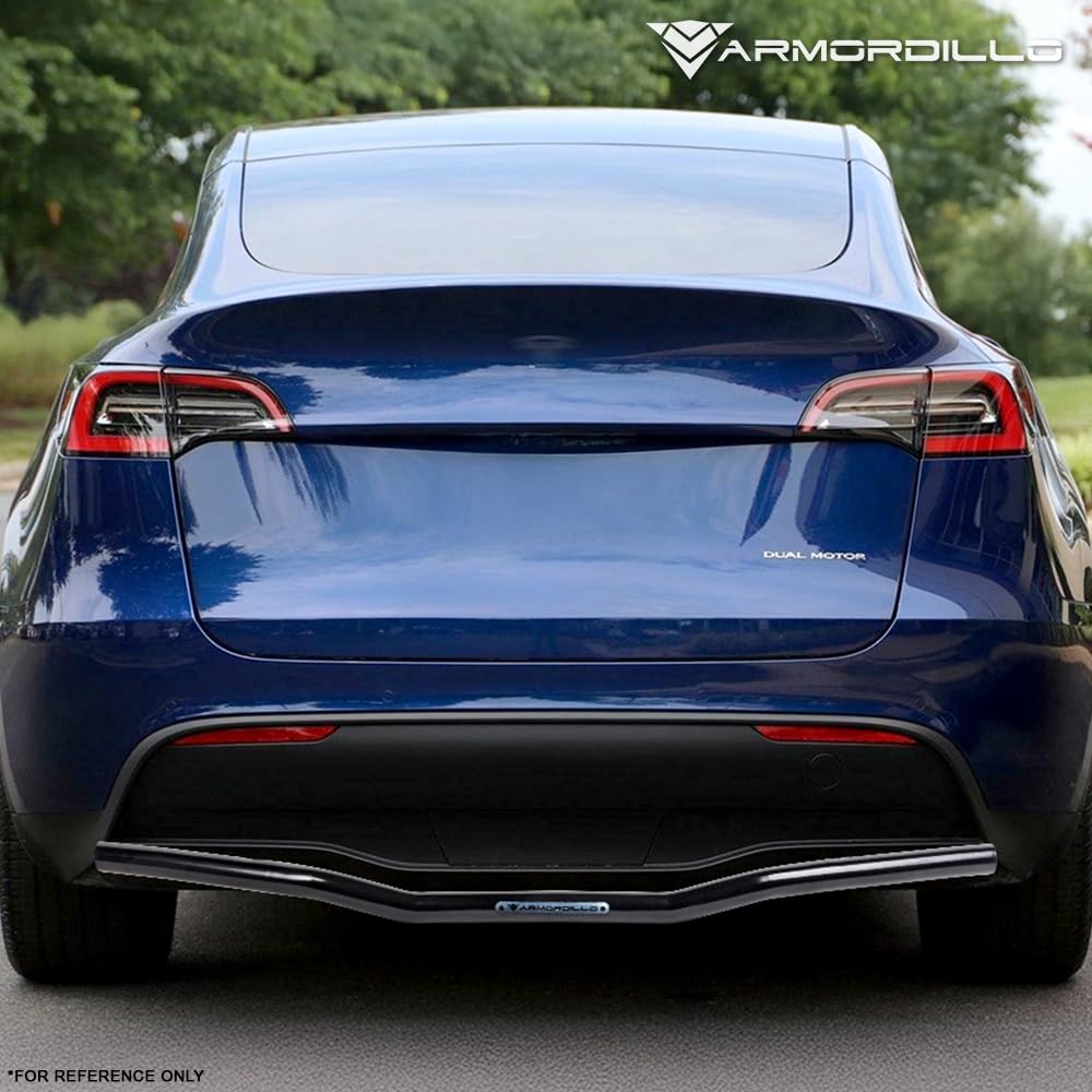 Rear Bumper Guard Armordillo Aluminum|Compatible with 2020-2024 Tesla Model Y|8735510|Black|Bull Bar