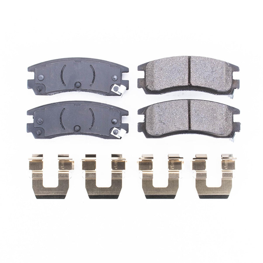Power Stop Front Brake Kit For Buick LeSabre 2000-05 |Park Avenue 1997-05 |Regal 1994-96 |Riviera 1995-99 |Riviera 1992-93 |DeVille 1997-05 - Brake Pads Ceramic With Installation Hardware, 17-714