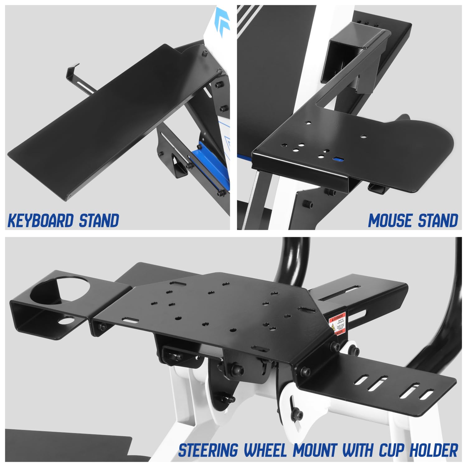 NRG Innovations Universal NRG-FRP-APEX Racing Simulator Stand for Thrustmaster Logitech and Fanatec
