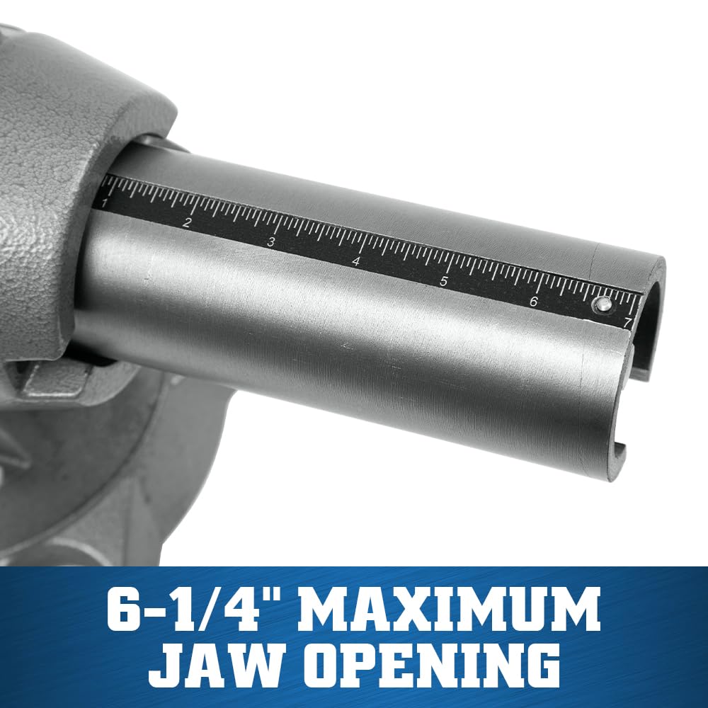 Multi-Purpose Wilton Bench Vise, 6-1/2" Jaw Width, 6-1/4" Jaw Opening, 3-1/4" Throat (Model 650P)
