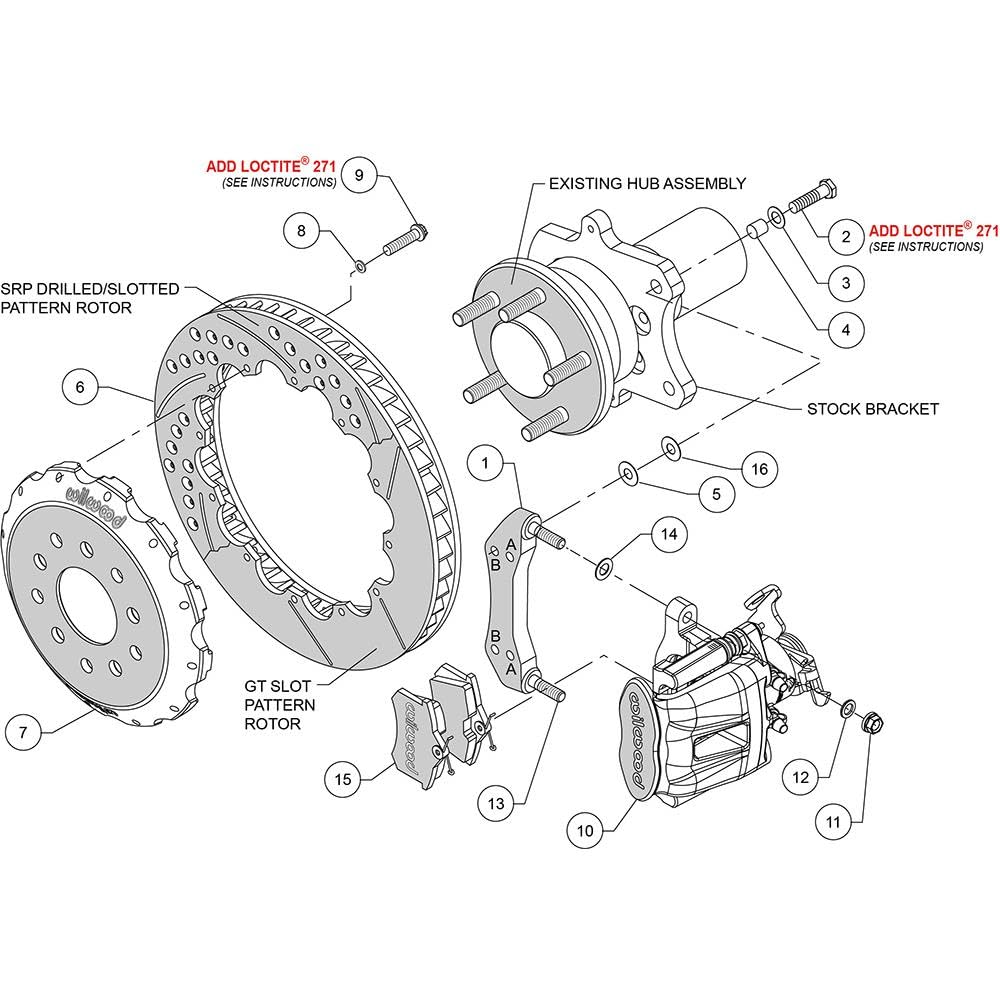 Red CPB Rear Kit, 12.88"