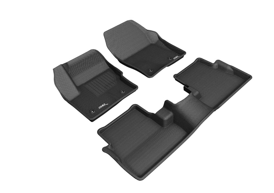 KAGU 3D MAXpider Custom Fit Floor Mat (BLACK) for 2017-2019 LINCOLN MKC - 1ST ROW 2ND ROW