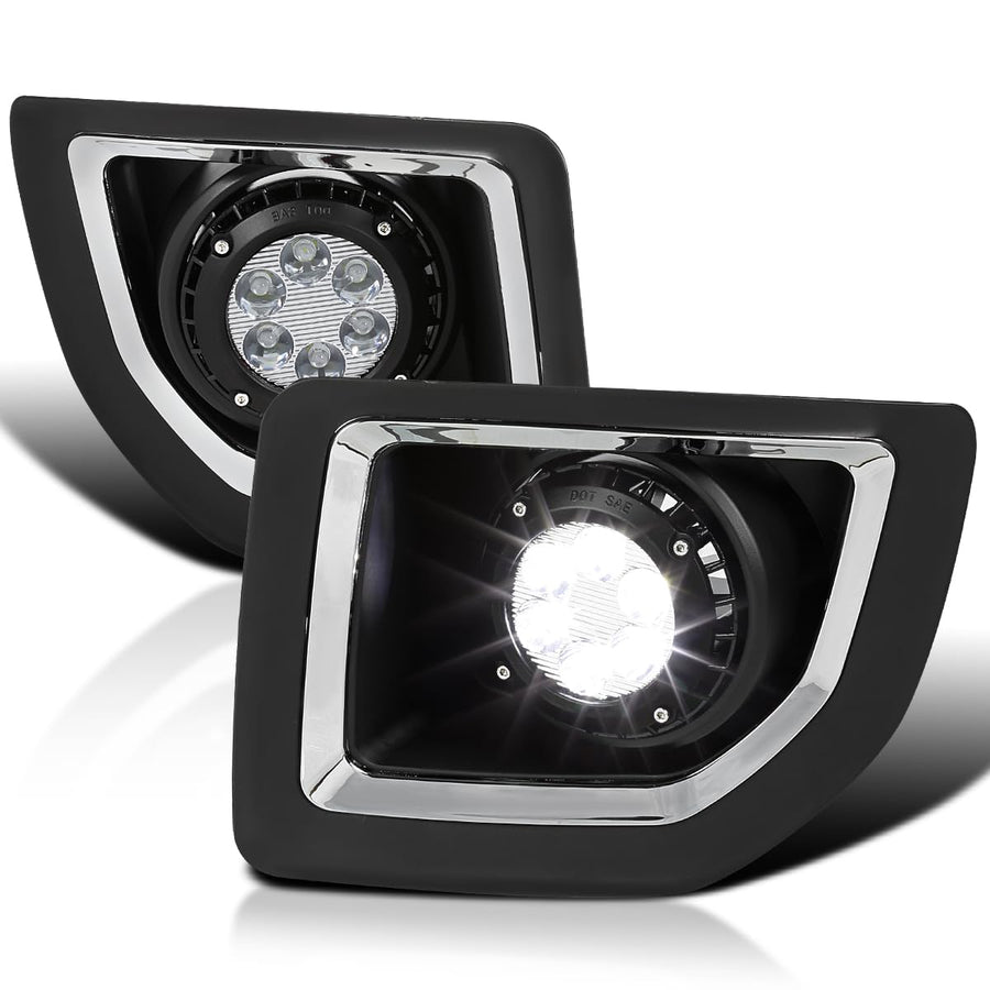 Clear Driving LED Fog Lights SPEC-D TUNING +Built-In LED Bulbs + Switch Compatible with 2015-2018 GMC Sierra 2500HD 3500HD L+R Pair Assembly
