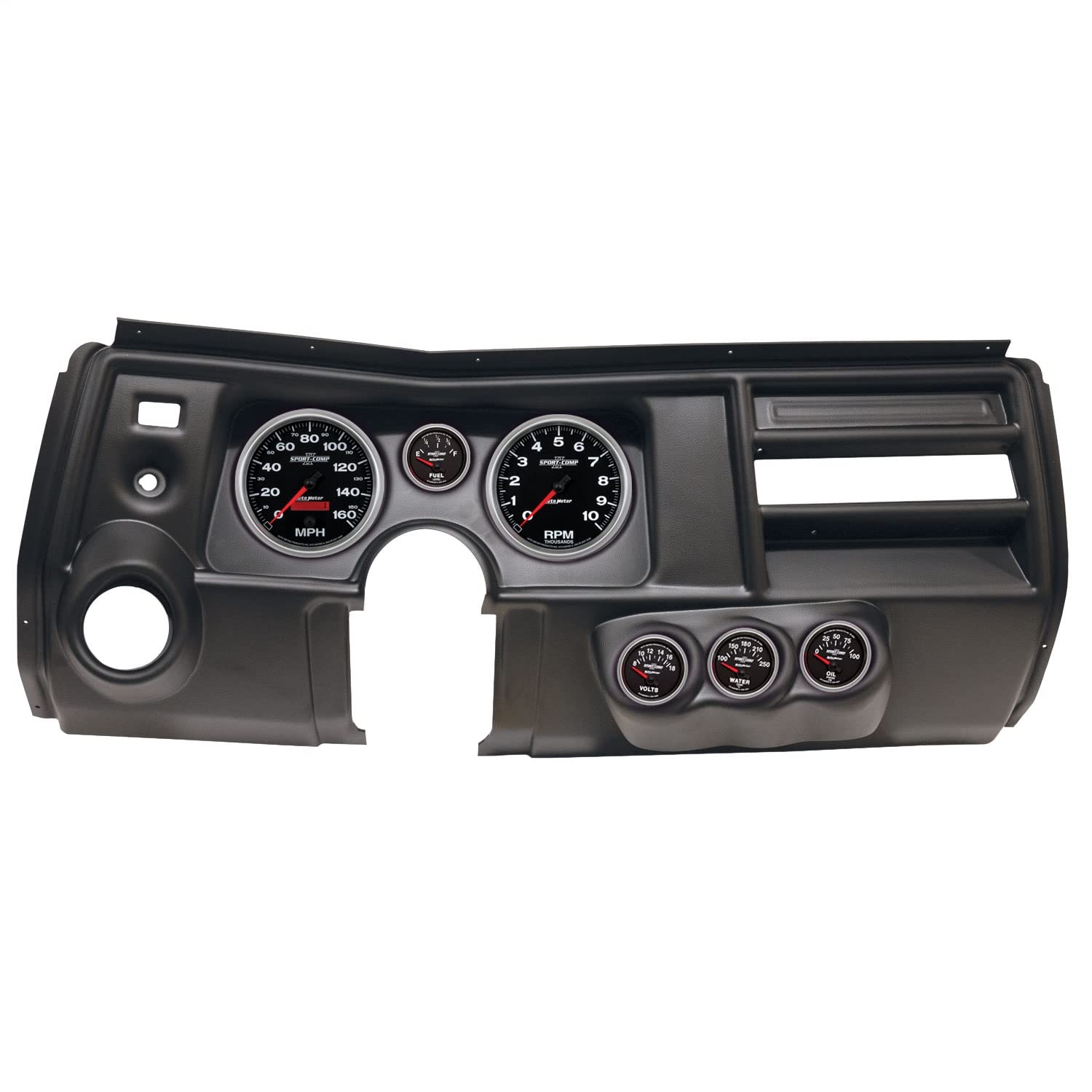 AutoMeter Dash Kit Direct Fit, (5" X2, 2 1/16" X4), Chevy Chevelle Vent 69, Sport-Comp Ii (2911-12)