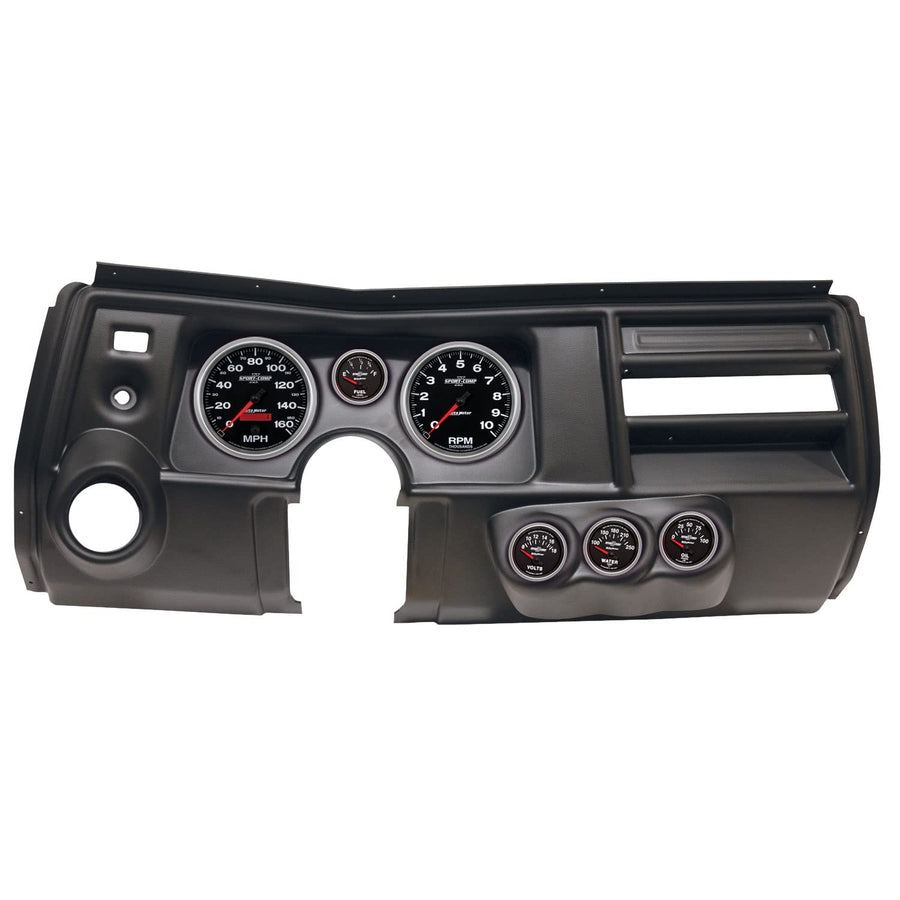 AutoMeter Dash Kit Direct Fit, (5" X2, 2 1/16" X4), Chevy Chevelle Vent 69, Sport-Comp Ii (2911-12)