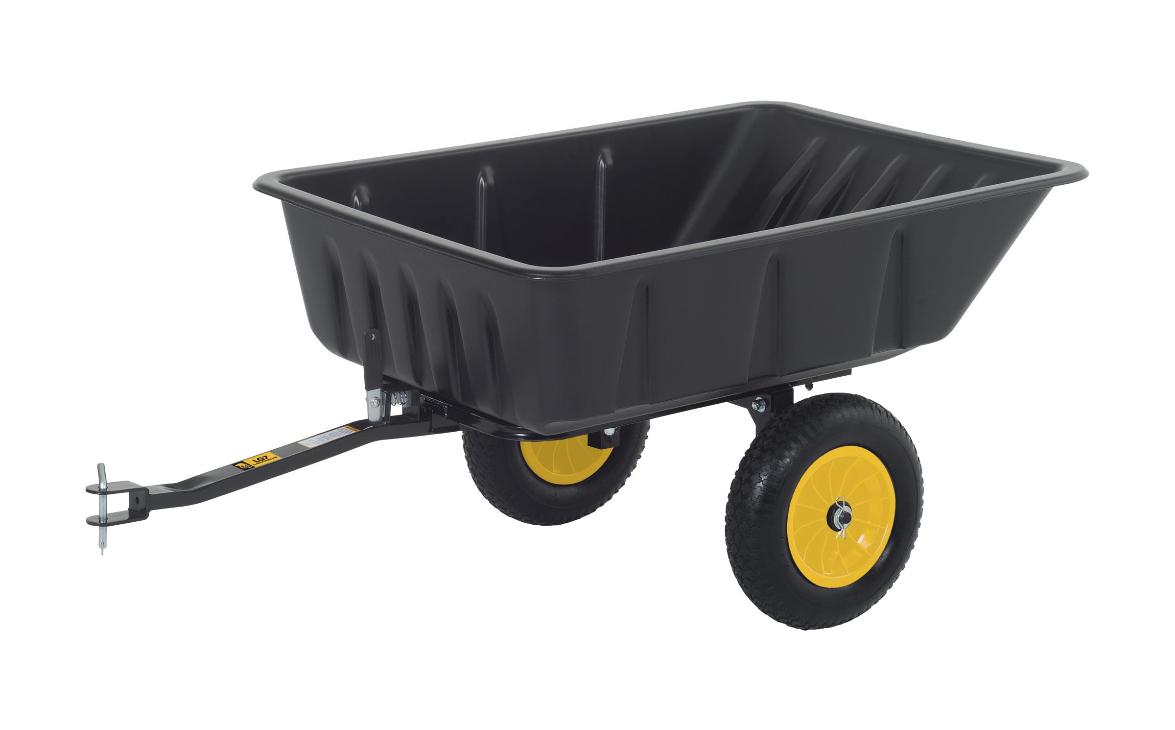 Heavy-Duty Polar Trailer 9393 LG7 ATV/UTV Hauling Trailer – 600 lb Capacity, Tilt Dump Frame & Rustproof Tub for Outdoor Work (10 Cu. Ft, Black)