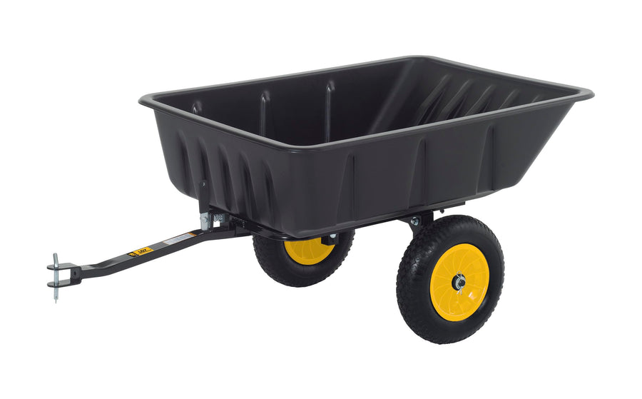 Heavy-Duty Polar Trailer 9393 LG7 ATV/UTV Hauling Trailer – 600 lb Capacity, Tilt Dump Frame & Rustproof Tub for Outdoor Work (10 Cu. Ft, Black)