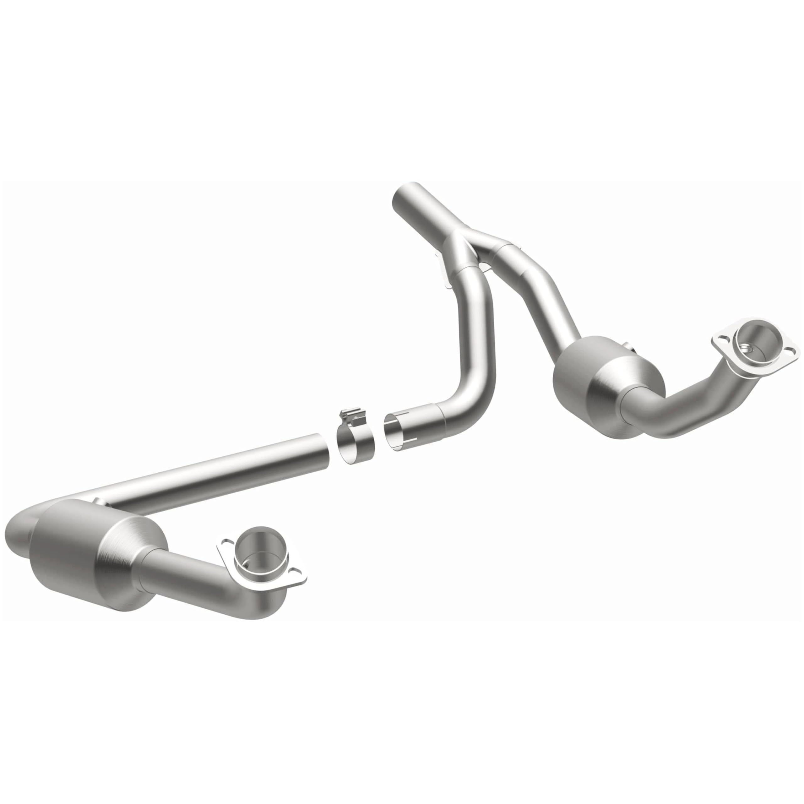 MagnaFlow OEM Grade Direct-Fit Catalytic Converter Federal/EPA Compliant 21-458 - Stainless Steel 2.25in Main Piping, 45.25in Overall Length, Pre-Converter & Midbed O2 Sensor - Replacement OEM