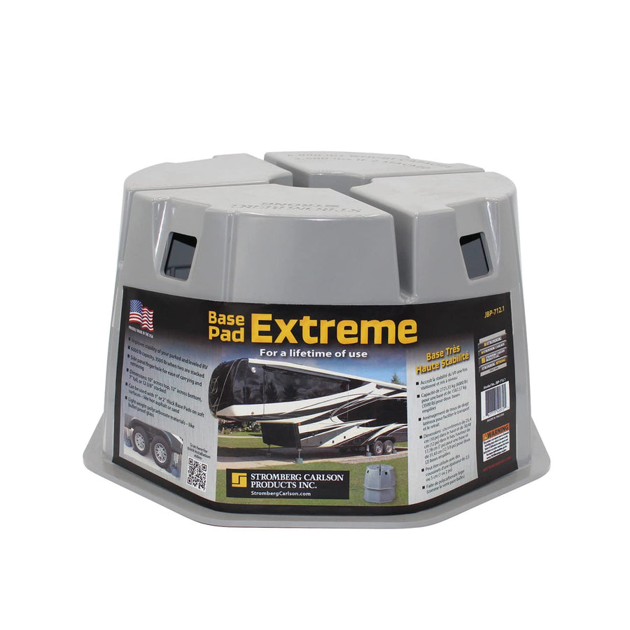Base Pad Extreme Stromberg Carlson - 7" Block, 6000 lb Max Capacity - Camper Accessories for Travel Trailers, RV Accessories, Jack Stands, Trailer Jack, Trailer Jack Block, RV Jack Pads (1 Pack)