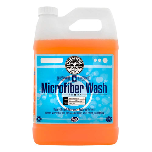 Chemical Guys Car Wash Towel and Microfiber Cleaning Cloth Detergent - Concentrated Cleaner for Towels, Microfiber Cloths, and Pads - Removes Dirt, Wax, Grease, Stains, Orange Scent - 128 oz