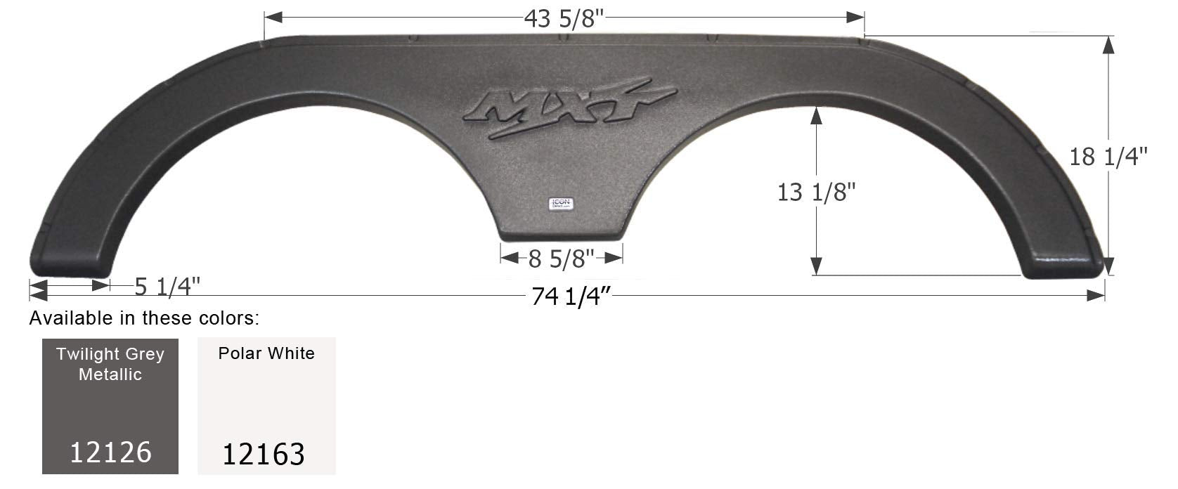 Fender Skirt ICON, Tandem, KZ, FS2126, Twilight Grey Metallic