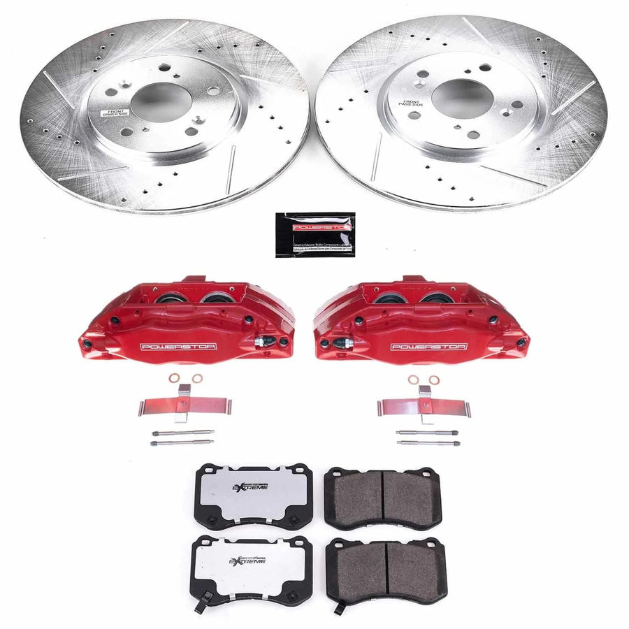 Power Stop KC3029-26 Z26 Street Warrior Front Brake Kit For Acura TL 2004-2008 [Vehicle Specific]