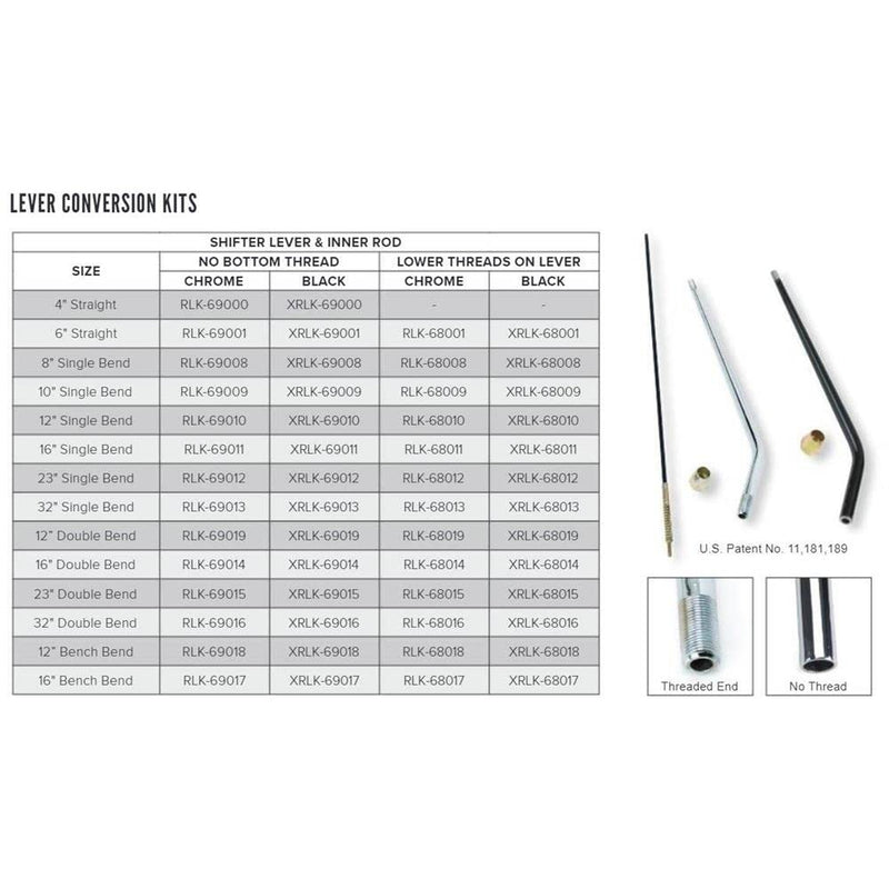 23" Double Bend Replacement Lever Kit Compression Style Lokar Performance Products RLK-69015