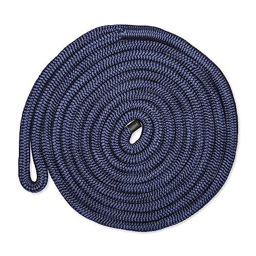 CMP Cordage Dock Line CDL1215NY, 1/2" Diameter - 15' Length, Double Braid, Navy