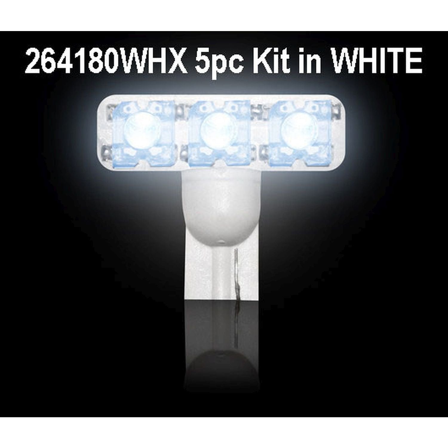 Recon - 1-Watt Cab Lights Fits 1999-2016 Super Duty F250 F350 F450 F550 T-10 White LED Bulbs - (5 Piece Kit)