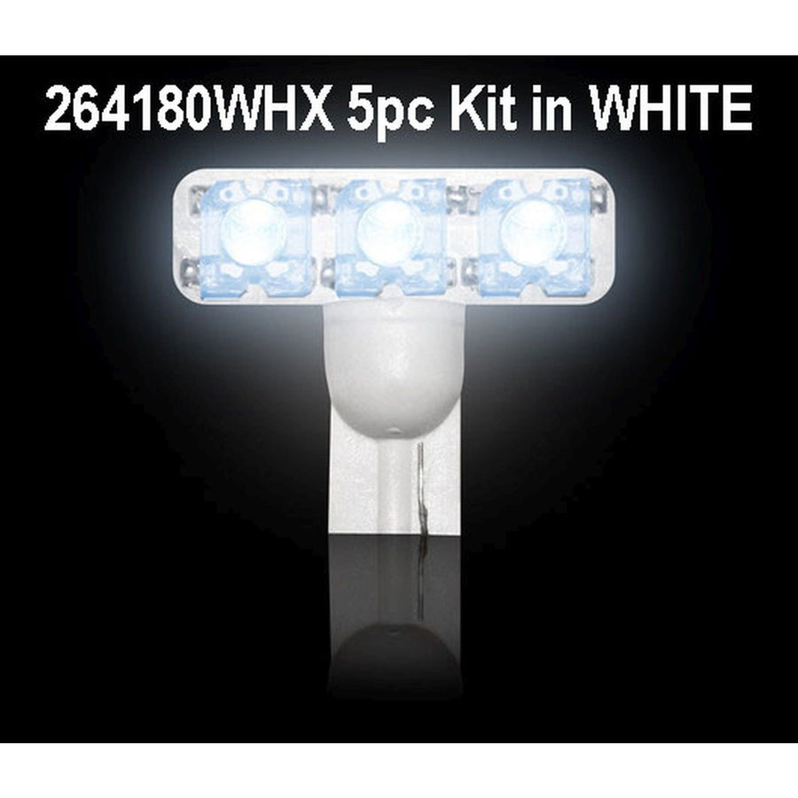 Recon - 1-Watt Cab Lights Fits 1999-2016 Super Duty F250 F350 F450 F550 T-10 White LED Bulbs - (5 Piece Kit)